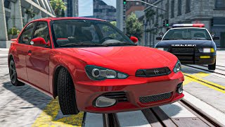 Wild Police Chase Through Belasco City USA  BeamNG Drive [upl. by Anehc]