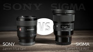 Sony 24mm f14 GM vs Sigma 24mm f14 ART Comparison amp Review [upl. by Aneelad]