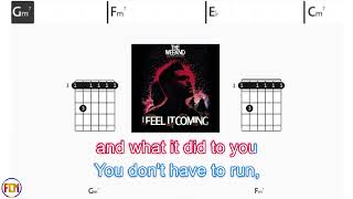 THE WEEKND I feel it coming FCN GUITAR CHORDS amp LYRICS [upl. by Nyraf102]