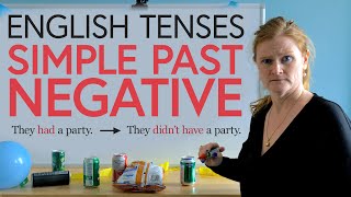 Simple Past Negative English Tenses for Beginners [upl. by Calise]