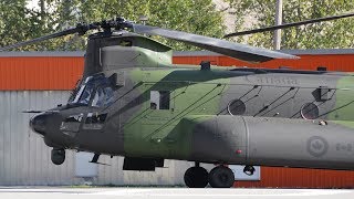 CH147F CH47 Chinook Helicopter Engine Startup and Takeoff [upl. by Lurleen]