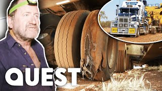 High Heat Cause Dangerous Tyre Blowout  Outback Truckers [upl. by Anrat219]