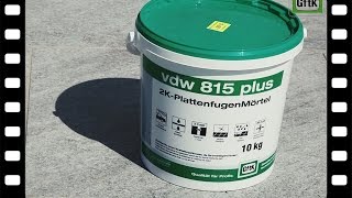 Produktfilm  Fugenmörtel vdw 815 plus von der GftK  JonesArt [upl. by Retsbew]