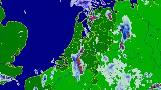 Buienradar timelapse onweer  19 amp 20 juli 2017  Enkele zware onweersbuien [upl. by Aicala]