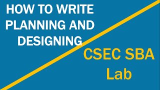 Planning and designing lab  CSEC Biology TCP [upl. by Erline661]