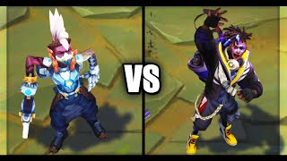 Pulsefire Ekko vs True Damage Ekko Legendary vs Epic Skins Comparison League of Legends [upl. by Ailehpo888]