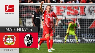 Bayer 04 Leverkusen  SC Freiburg 23  Highlights  Matchday 5 – Bundesliga 202223 [upl. by Navy]