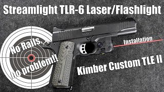 Streamlight TLR 6 Laser Flashlight Combo Install Kimber Custom TLE II 1911 [upl. by Eidorb]