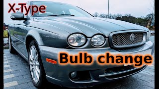 Headlight and sidelight bulb change  Xtype Jaguar [upl. by Galatia]