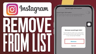 How to Remove an Instagram Account from Your Account List Updated 2025 [upl. by Deutsch]