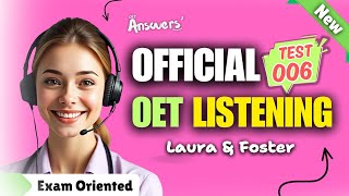 OET LISTENING TEST 06 Official oet oetexam oetnursing oetlisteningtest [upl. by Redan]