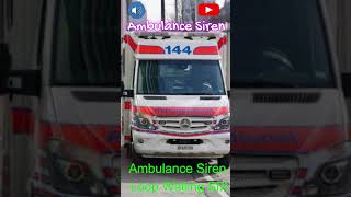 ambulance siren sound  Ambulance Siren Loop Wailing SfX ambulancesound ambulancesiren [upl. by Gala]