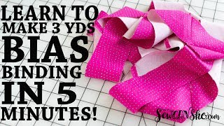 DIY Continuous Bias Binding  Super Fast Sewing Tutorial [upl. by Nalyac884]