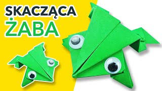 ŻABA ORIGAMI  SKACZĄCA ŻABA Z PAPIERU  HOW TO MAKE PAPER JUMPING FROG  ŻABKA PAPIEROWA DIY [upl. by Orsay730]