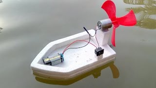 How to make a High Speed Water Boat using DC Motor [upl. by Kcoj]