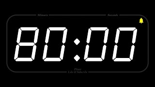 80 MINUTE  TIMER amp ALARM  1080p  COUNTDOWN [upl. by Miun]