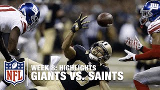 Giants vs Saints  Week 8 Highlights  NFL [upl. by Roux]