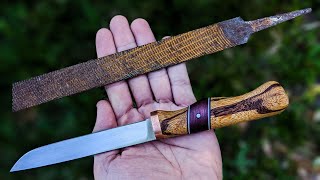 Knife Making  Hidden tang Knife from a File Part 1 [upl. by Goddart524]