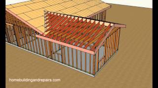 How To Attach Home Addition Roof Framing To Existing Sloping Roof [upl. by Enasus]