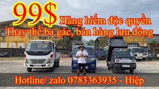 Hàng hiếm độc quyền Thùng lửng thay thế ba gác Cánh dơi bán hàng lưu động Đt 0783363935  Hiệp [upl. by Harras740]