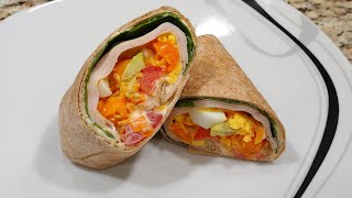 TURKEY TORTILLA WRAP  HEALTHY LUNCH IN 5 MINUTES  shorts [upl. by Nosirrag21]