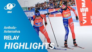 World Cup 2223 Antholz Women Relay Highlights [upl. by Yalhsa]