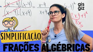 FRAÇÕES ALGÉBRICAS  SIMPLIFICAÇÃO DE FRAÇÕES ALGÉBRICAS  03 [upl. by Dell958]