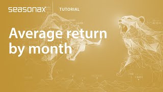 Seasonax Feature Tutorial Average return by month [upl. by Peppel786]