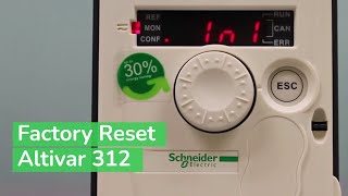 Altivar 312 VFD Factory Reset to Default settings  Schneider Electric Support [upl. by Sosthina]