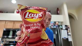 Trying the new Lays Sweet and Spicy Honey Chips  are these any good [upl. by Baron842]