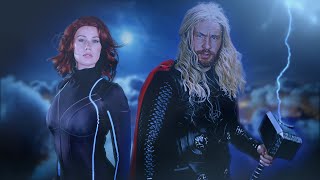 ASMR • THE AVENGERS with THOR and BLACK WIDOW • ASMR ROLE PLAY  collab starring FredsVoiceASMR [upl. by Nodnek]