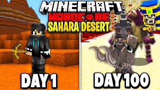 I Survived 100 Days in the Sahara Desert on Minecraft Heres What Happened [upl. by Arimihc]