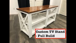 TV stand build  custom farmhouse style [upl. by Akahs]