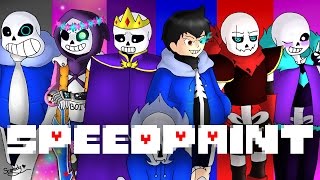 SpeedPaint Alternative Universe Sans Undertale AUs Part 5 Reupload [upl. by Coulombe]