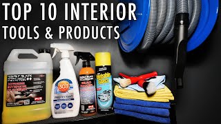 10 BEST CAR INTERIOR DETAILING Tools amp Products [upl. by Neerehs]