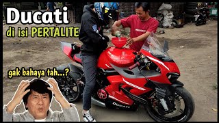 Replika Ducati Superleggera V4 isi pertalite botolan  test ride  Ai Motovlog ducati [upl. by Ellehcsar750]