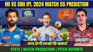 MI vs SRH IPL 2024 Match 55 Prediction  Pitch Report key stats and Match Winner [upl. by Euqinommod]