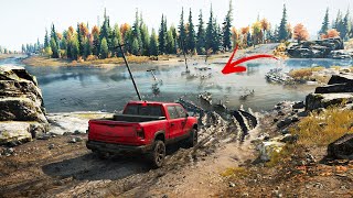 Extreme OffRoad Driving Simulator Game Crossing Dangerous River Spintires SnowRunner [upl. by Boswell]