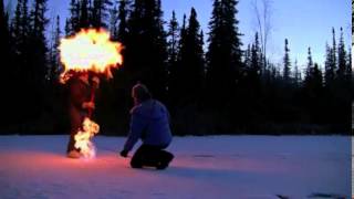 Explosive Ice turns to fire as ecologists pierce toxic bubbles [upl. by Tabby483]