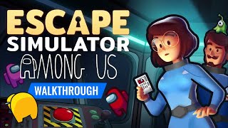 Escape Simulator AMONG US  No Commentary Walkthrough [upl. by Asiul]