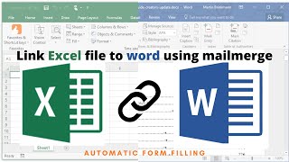 How to Link Excel file to Word document using Mailmerge [upl. by Janeczka326]