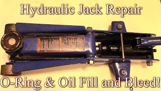 Hydraulic Jack Oring repair Oil Fill amp how to Bleed Easy [upl. by Trixy]