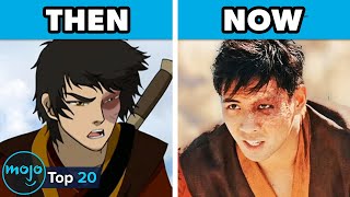 Top 20 Differences Between Avatar The Last Airbender Animated and Live Action [upl. by Nowd]