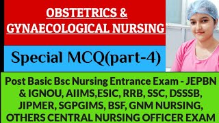 obstetrics amp gynaecological nursing II post basic bsc nursing entrance II all nursing exam PART4 [upl. by Bashee]