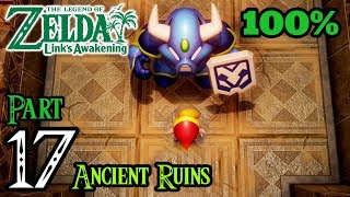 Zelda Links Awakening Walkthrough 100 Switch  Part 17  Ancient Ruins  Armos Knight  Face Key [upl. by Kristofer]