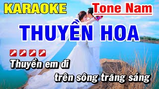 Thuyền Hoa Karaoke Nhạc Sống TONE NAM  Hoài Phong Organ [upl. by Delaryd]