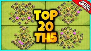 New Exclusive TH5 BASE WARTROPHY Base Link 2022 Top20 Clash of Clans  Town Hall 5 Trophy Base [upl. by Eniluqaj]