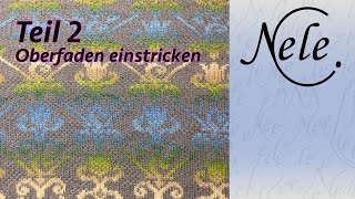 Fair Isle Tuch stricken quotTulpinaquot Faden einstricken zweifarbig stricken Anleitung by NeleC [upl. by Montagu]