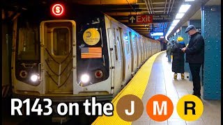 ⁴ᴷ Not In Service R143 Running on the J M and R Lines [upl. by Namia811]