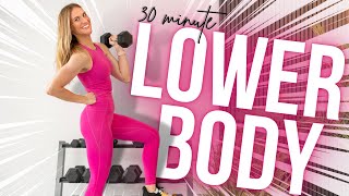 30minute LEG DAY  ABS workout with dumbbells [upl. by Eidas200]